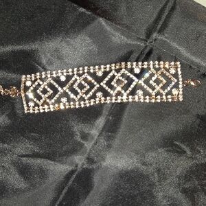 Elegant Rose Gold and Silver Geometric Bracelet